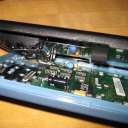 The battery clip keeping the case together